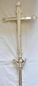 Silver Plated Processional Crucifix